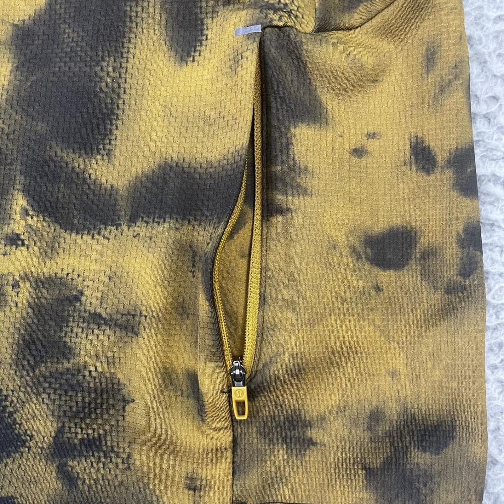 Lululemon Textured Tech Hoodie Mens Small Diamond Dye Gold Spice Black - Picture 12 of 15